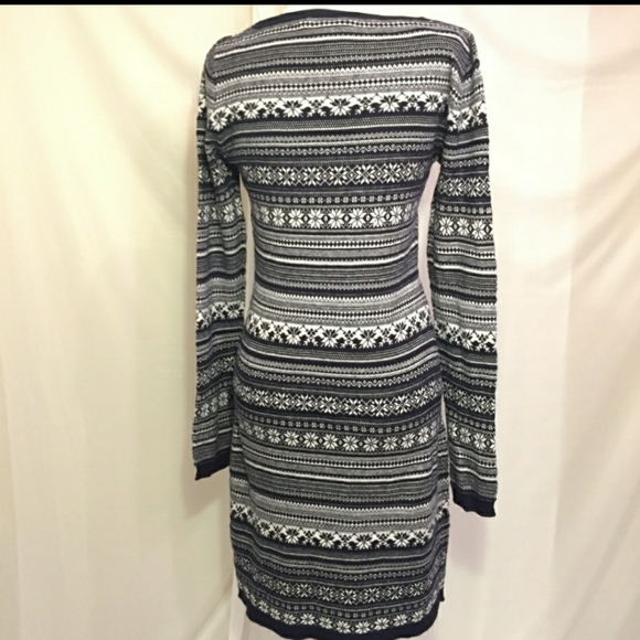 ALPACA FAIR ISLE LONG SLEEVE SWEATER DRESS SMALL - Picture 6 of 9